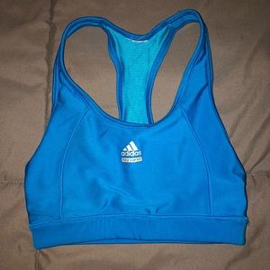 Blue Adidas sports bra